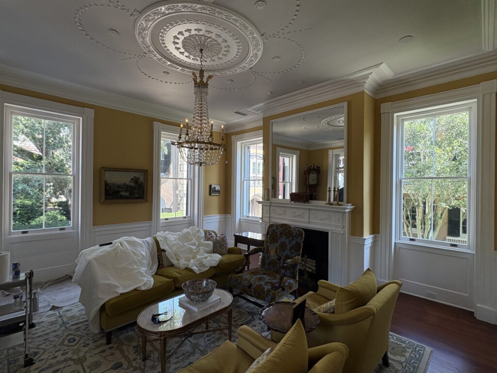 UV protection film in historic home in downtown Charleston
