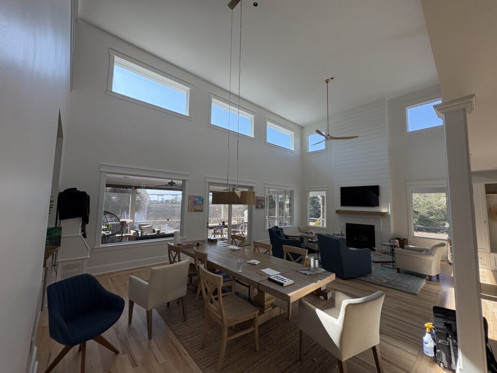 Glare and heat control window film in a home in Mount Pleasant